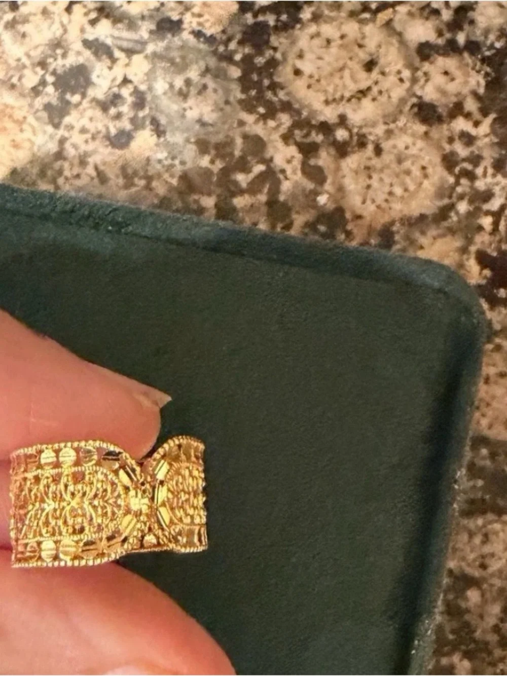 21k Gold Double Ring Connector Chain - Elegant Gold Tone Women’s Jewelry